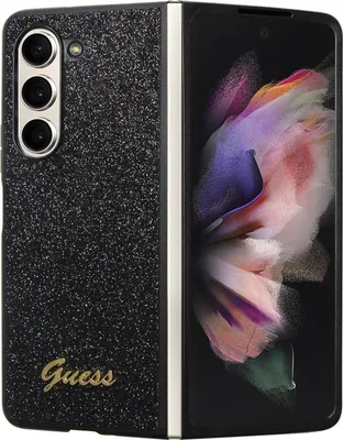 Produktbild von Guess GUHCZFD5HGGSHK Samsung Galaxy Z Fold 5 hardcase Glitter Script black