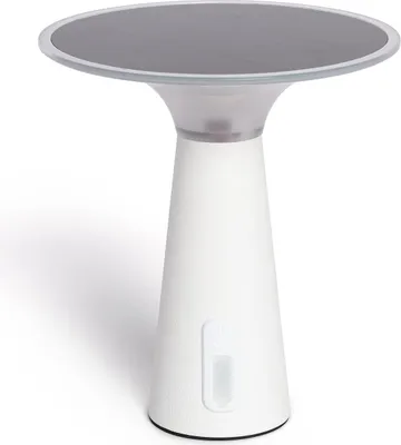Produktbild von LED Solar Tischlampe Außen Tragbar mit wiederaufladbarem USB Akku Soucha Weiß