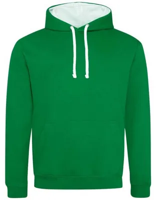 Produktbild von Awdis - "Varsity" Kapuzenpullover für Herren/Damen Uni LT2871 (XS) (Irisches Grün/Arktisch Weiß)
