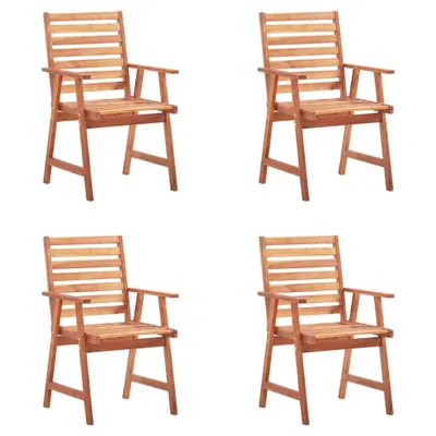 Produktbild von Garten-Essstühle 4 Stk. mit Kissen Massivholz Akazie