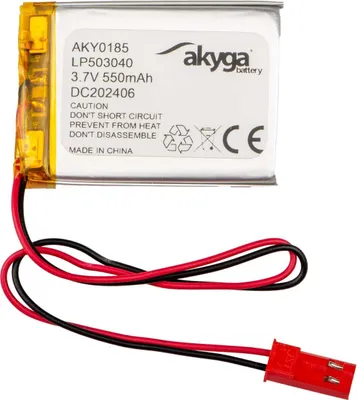 Produktbild von Li-Po Akku LP503040 Akyga AKY0185 3.7V / 550mAh PCM JST 2-Pin Stecker 150mm