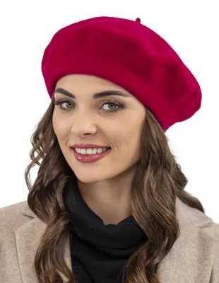 Immagine prodotto di Vivisence berretto da donna con pompon elegante cappello invernale caldo e accogliente copricapo per l'inverno e l'autunno caldo cappello a maglia spessa, cappello classico da donna,  EU, rosso, taglia unica per