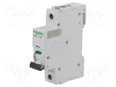 Obrázek produktu pro 1x jistič: 16A, 230VAC, šířka: 1 modul, jmenovitý proud: 6kA, typ: A9F04116, charakteristika: C