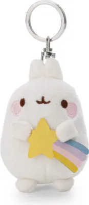 Produktbild von NICI Schlüsselanhänger MOLANG mit Sternschnuppe 8cm - weiß - Treuer-Plüschbegleiter für Rucksack oder Tasche, Schlüsselhalter für klein und Groß | 62212
