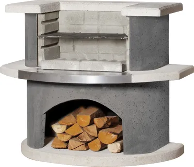 Produktbild von BUSCHBECK Grillbar Stockholm Maße L65 x B110 x H93 cm weiß-anthrazit