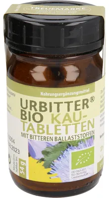 Obrázek produktu pro URBITTER organické žvýkací tablety s hořkou vlákninou, 54 g tablet
