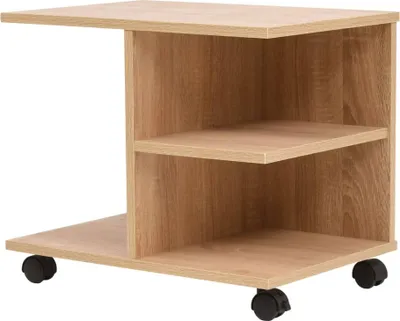 Produktbild von vidaXL Beistelltisch mit Rollen 50×35×42 cm Eichenbraun - Bücherregale & Bücherschränke