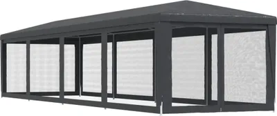 Zdjęcie produktu dla vidaXL Namiot imprezowy z 10 siatkowymi ścianami bocznymi antracyt 3x12 m HDPE