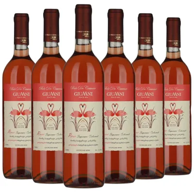 Produktbild von Giuaani Rosé Saperavi-Cabernet Sauvignon Lieblich Georgischer Roséwein Lieblich (6 x 0,75L)