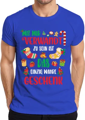 Produktbild von Verwandte Geschenk - Weihnachten Weihnachtsgeschenk Christmas Herren T-Shirt, Blau, 3XL