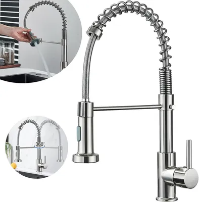 Produktbild von Wasserhahn Küche, Hoher Bogen Hochdruck Küchenarmatur, 360° Schwenkbar
