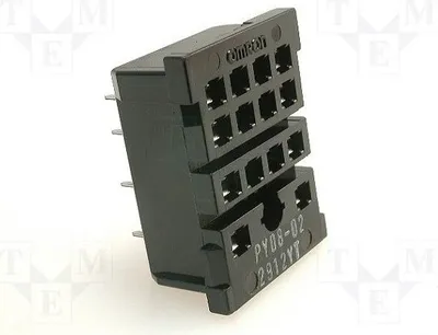 Obrázok produktu pre 1x Základňa W: 22 mm, 10 A, 250 V AC, H: 12 mm, počet kontaktov: 8, PY08-02, elektromagnetické relé