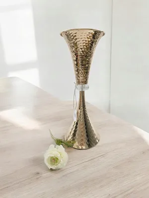 Produktbild von Metall Vase Kelch S Z853 Gelb Modern Dekorativ