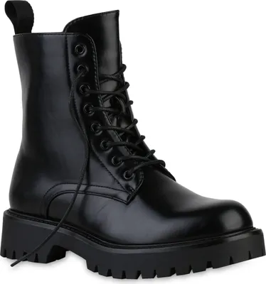 Produktbild von VAN HILL Damen Leicht Gefütterte Schnürstiefeletten Stiefeletten Schuhe 841325, Farbe: Schwarz, Größe: 36