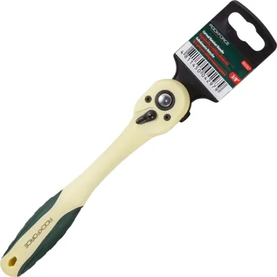 Zdjęcie produktu dla ROCKFORCE Grzechotka WYGIĘTA 3/8" w obudowie ANTYKOROZYJNEJ 200mm 72 ZĘBY