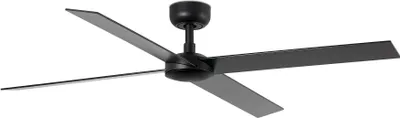 Produktbild von Energiespar Deckenventilator mit Fernbedienung Rudder L-4 Schwarz 132 cm