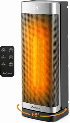 Productafbeelding van Torenkachel - Elektrisch - 2000 W - Oscillatie 55 graden - Eco thermostaat