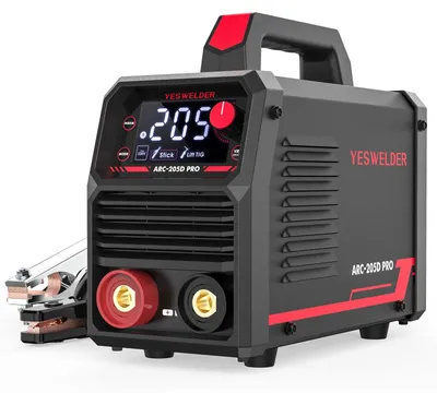 Imagen del producto de Máquina de soldar por electrodo de 205 A - Inversora portátil para soldadura MMA y TIG (con elevación) - Color rojo