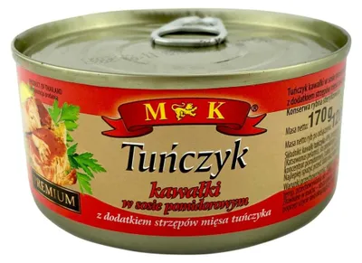 Zdjęcie produktu dla Tuńczyk w kawałkach w sosie pomidorowym MK 0,17 kg