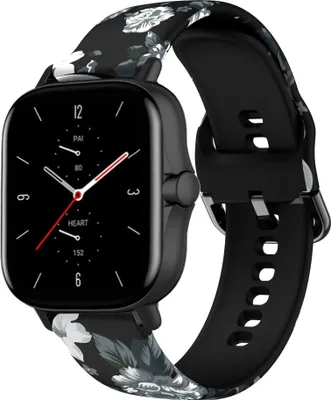 Produktbild von Strap-it Grey Flower Amazfit GTS 2 Armband