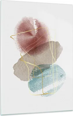 Produktbild von Bilder auf glas - Einteilig - Form Figur Abstraktion - 50x70cm - Glasbilder - Wandbilder - Bilder - zum Aufhängen bereit - Wanddekoration aus Glas - Glas Bilder - Wandbild auf Glas - GPA50x70-5057