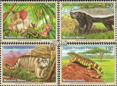 Produktbild von Briefmarken UNO - Genf 2002 Mi 434-437 (kompl.Ausg.) gestempelt Gefährdete Arten