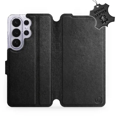 Produktbild von Echtleder Handyhülle für Galaxy S26 Ultra, Mobiwear Leather, Schwarz