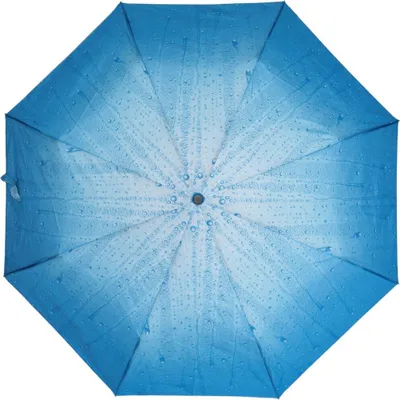 Produktbild von Teleskop Taschenschirm mit Schutzhülle ø100 cm mit Tropfenmotiv Winddicht Blau