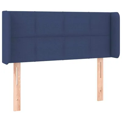 Obrázek produktu pro vidaXL Čelo postele s ušima Modrá 103x16x78/88 cm Látka