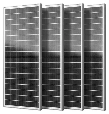 Immagine prodotto di Pannello solare, potenza erogata 100 W, silicio monocristallino a lunga durata, 100 W x 4