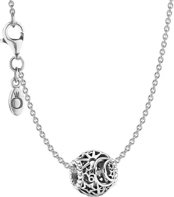 Pandora 51642 Damen-Halskette 925 Silber mit Charm Sonne, Mond & Sterne 1