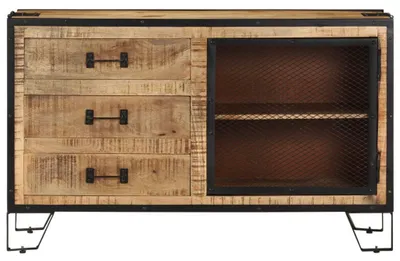 Produktbild von vidaXL Sideboard 100×31×60 cm Raues Mango-Massivholz