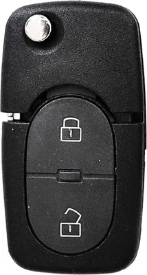 Produktbild von Auto Schlüssel Funk Fernbedienung 1x Gehäuse 2 runde Tasten + 1x Rohling kompatibel mit VW SEAT Skoda bis 2002