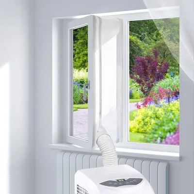 Fensterabdichtung für Klimaanlagen, 400 cm, Doppel-Reißverschluss