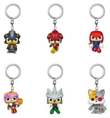 Produktbild von Funko FK88912 - Sonic the Hedgehog POP! Vinyl Schlüsselanhänger 4 cm Display (12) - Neu
