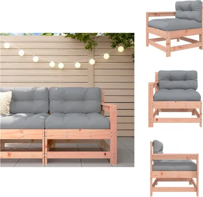Produktbild von vidaXL Gartenstuhl mit Kissen Massivholz Douglasie -  Gartensofaelemente