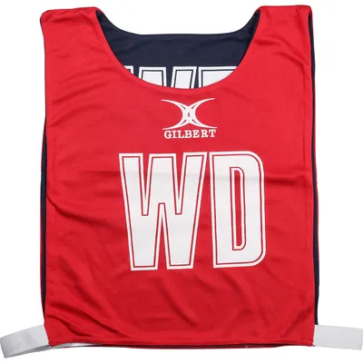 Productafbeelding van Gilbert Netball Wendeleibchen, groot, rood, marineblauw, polyester