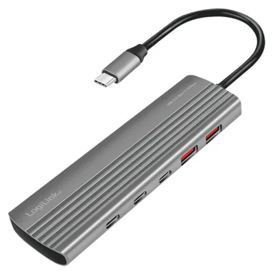Produktbild von LogiLink USB 3.2 Gen2 Hub 10+1-Port aluminium