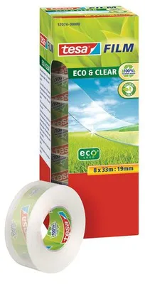Produktbild von TESA 57074-00000-00, 33 m, Transparent, CE, 19 mm, 8 Stück(e)