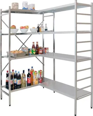 Produktbild von Schulte Lebensmittelregal | Grundregal | HxBxT 195x80x60cm | 4 Fachböden | Fachlast 150kg | Aluminium