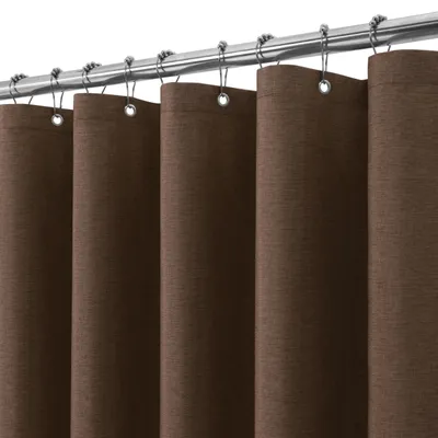 Image de Omgoods - Rideau de douche imitation lin, 182 x 198 cm, imperméable