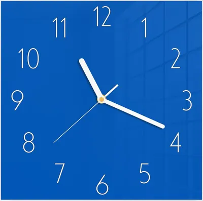 Produktbild von Wanduhr aus Glas mit Motiv Blauer Hintergrund I- 30 x 30 cm - inkl. Aufhängesystem