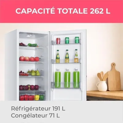 Image de Réfrigérateur Combiné OCEANIC OCEAFC262STDW, 262 L, , 55 x 56 x 180 cm, Blanc