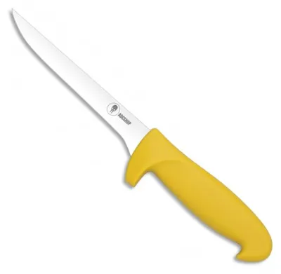 Ausbeinmesser, 16,2 cm Klinge, Edelstahl 3Cr13Mov, gelber Griff