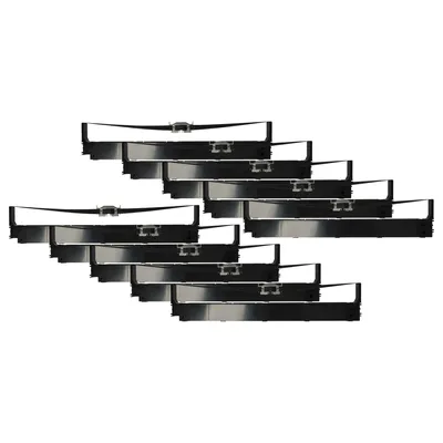 Produktbild von vhbw 10x Farbband Schriftband Ersatz für OKI 44173406 für Nadeldrucker, Bondrucker - Schwarz