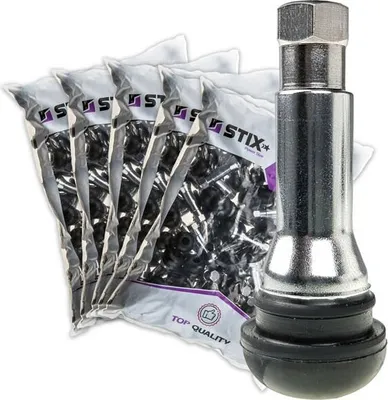 Produktbild von 500x TR414 Gummiventile, Snap-In, Ventile für Schlauchlose Reifen, CHROM