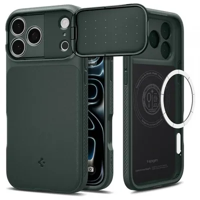 Productafbeelding van Spigen Optik Armor (MagFit), Obal, Apple, iPhone 17 Pro, 16 cm (6,3 inch), Donkergroen