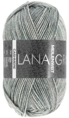 Produktbild von Lana Grossa - Meilenweit 4-fach 50g Cashmere 0002 hellgrau meliert