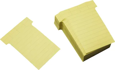Produktbild von Ultradex T-Karte 542150 60x85mm gelb 100 St./Pack.