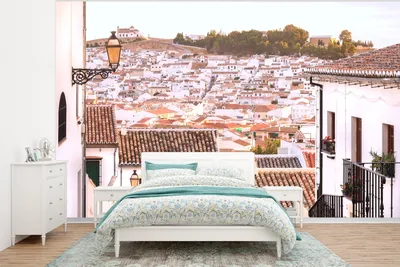 Produktbild von MuchoWow® Fototapete für Wohnzimmer oder Schlafzimmer Wandtapete Vinyl Motivtapete Der Blick über Antequera Spanien - 375x280 cm - Schlafzimmer tapete